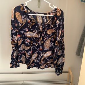 Lucky Brand paisley top size Small